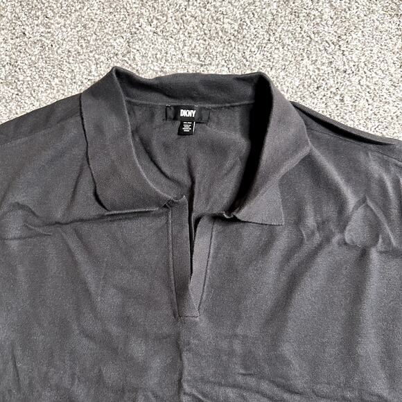 DKNY Gray Sleeveless Polo Shirt Soft Plus Size XXL Women's New with Tags - Picture 3 of 5